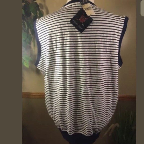 Polo Golf Ralph Lauren Striped Navy/White Vest - Picture 5 of 8